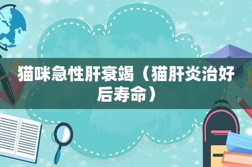 猫咪急性肝衰竭（猫肝炎治好后寿命）