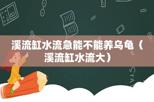 溪流缸水流急能不能养乌龟（溪流缸水流大）