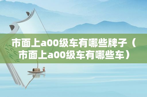 市面上a00级车有哪些牌子（市面上a00级车有哪些车）
