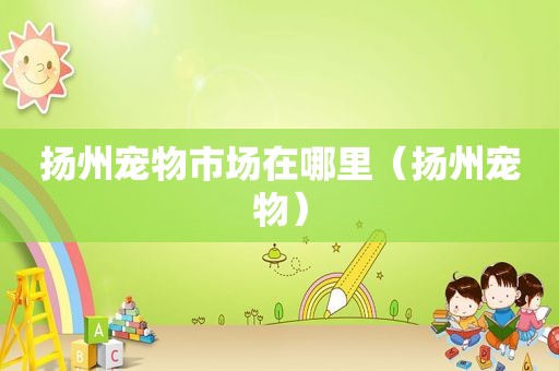 扬州宠物市场在哪里（扬州宠物）  第1张