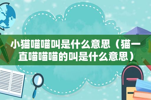 小猫喵喵叫是什么意思（猫一直喵喵喵的叫是什么意思）