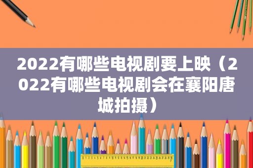 2022有哪些电视剧要上映（2022有哪些电视剧会在襄阳唐城拍摄）