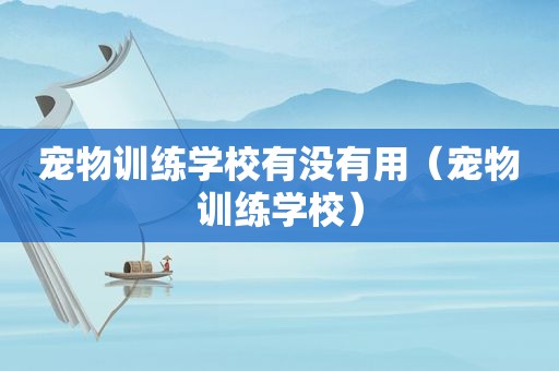 宠物训练学校有没有用（宠物训练学校）