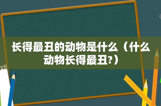 长得最丑的动物是什么（什么动物长得最丑?）