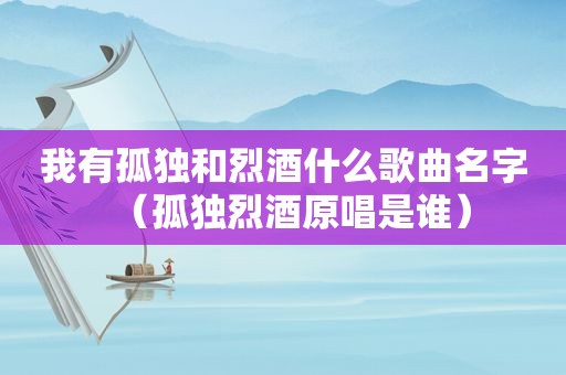 我有孤独和烈酒什么歌曲名字（孤独烈酒原唱是谁）
