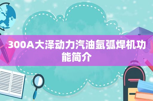 300A大泽动力汽油氩弧焊机功能简介