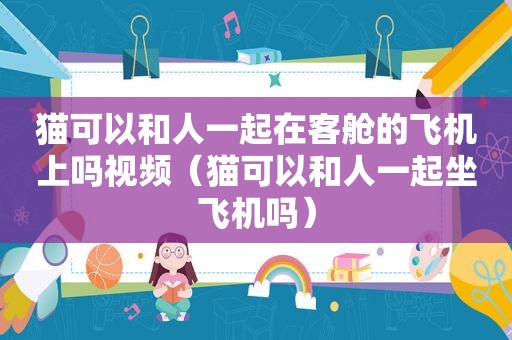 猫可以和人一起在客舱的飞机上吗视频（猫可以和人一起坐飞机吗）