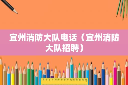 宜州消防大队电话（宜州消防大队招聘）