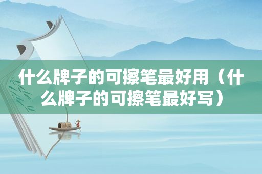 什么牌子的可擦笔最好用（什么牌子的可擦笔最好写）