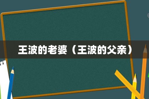 王波的老婆（王波的父亲）
