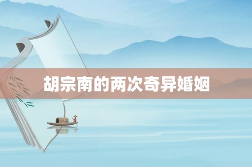 胡宗南的两次奇异婚姻