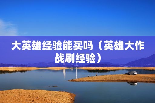 大英雄经验能买吗（英雄大作战刷经验）