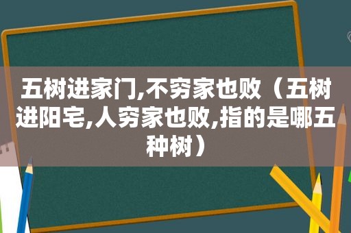 五树进家门,不穷家也败（五树进阳宅,人穷家也败,指的是哪五种树）