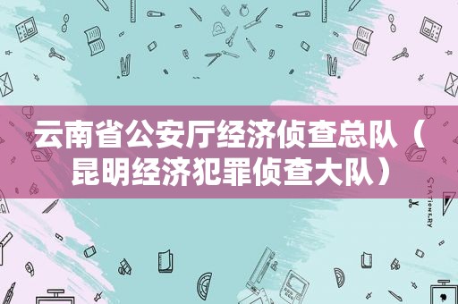 云南省公安厅经济侦查总队（昆明经济犯罪侦查大队）