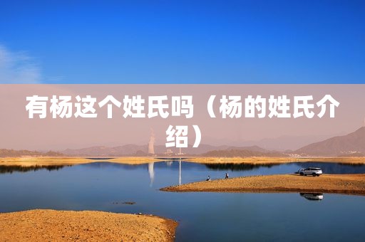 有杨这个姓氏吗（杨的姓氏介绍）