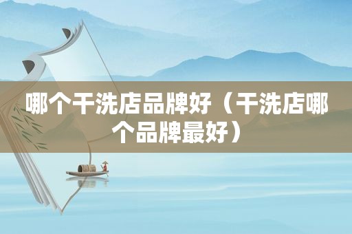 哪个干洗店品牌好（干洗店哪个品牌最好）