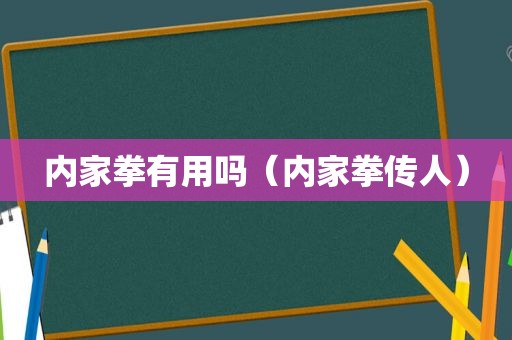 内家拳有用吗（内家拳传人）
