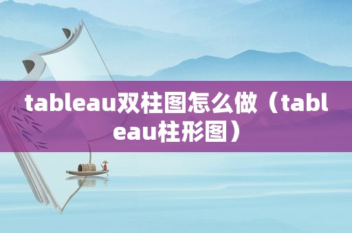 tableau双柱图怎么做（tableau柱形图）