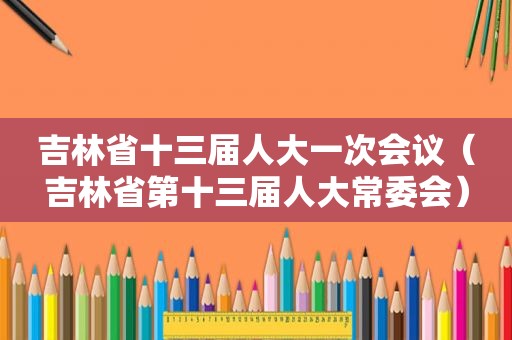 吉林省十三届人大一次会议（吉林省第十三届人大常委会）