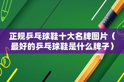正规乒乓球鞋十大名牌图片（最好的乒乓球鞋是什么牌子）