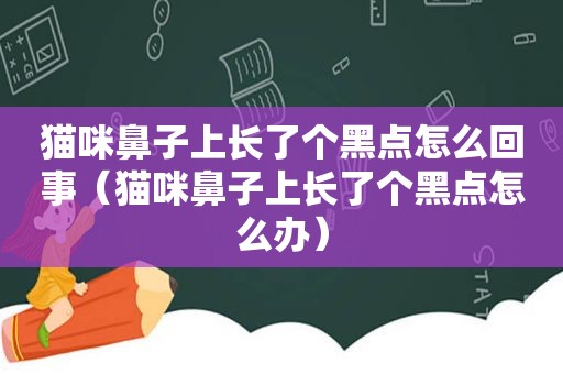 猫咪鼻子上长了个黑点怎么回事（猫咪鼻子上长了个黑点怎么办）