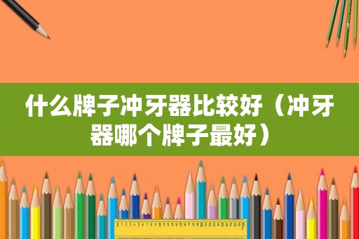 什么牌子冲牙器比较好（冲牙器哪个牌子最好）