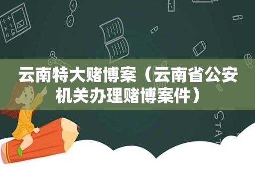 云南特大 *** 案（云南省公安机关办理 *** 案件）