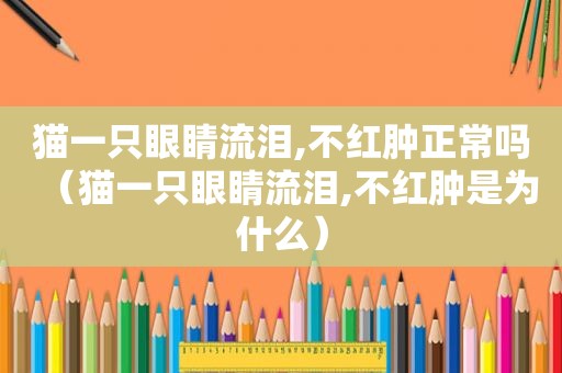 猫一只眼睛流泪,不红肿正常吗（猫一只眼睛流泪,不红肿是为什么）