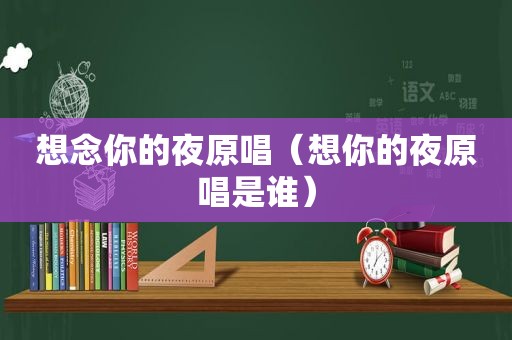 想念你的夜原唱（想你的夜原唱是谁）