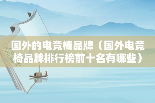 国外的电竞椅品牌（国外电竞椅品牌排行榜前十名有哪些）