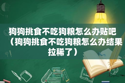 狗狗挑食不吃狗粮怎么办贴吧（狗狗挑食不吃狗粮怎么办结果拉稀了）