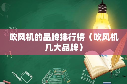 吹风机的品牌排行榜（吹风机几大品牌）