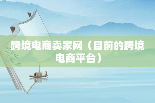跨境电商卖家网（目前的跨境电商平台）