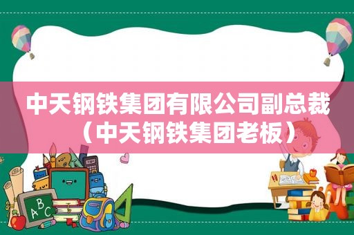中天钢铁集团有限公司副总裁（中天钢铁集团老板）