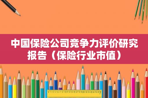 中国保险公司竞争力评价研究报告（保险行业市值）