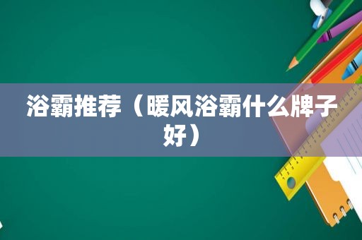 浴霸推荐（暖风浴霸什么牌子好）