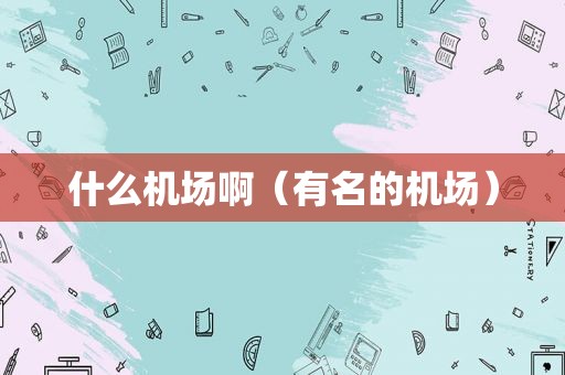 什么机场啊（有名的机场）