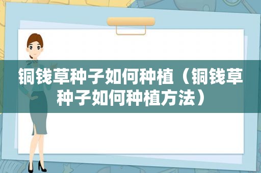 铜钱草种子如何种植（铜钱草种子如何种植方法）