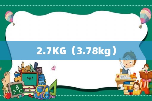 2.7KG（3.78kg）