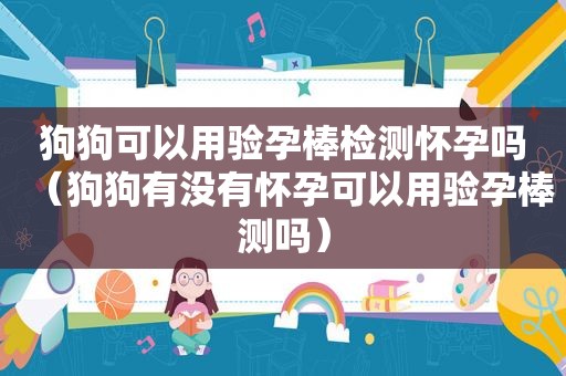 狗狗可以用验孕棒检测怀孕吗（狗狗有没有怀孕可以用验孕棒测吗）