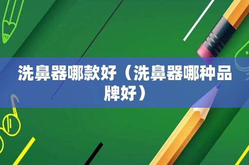 洗鼻器哪款好（洗鼻器哪种品牌好）