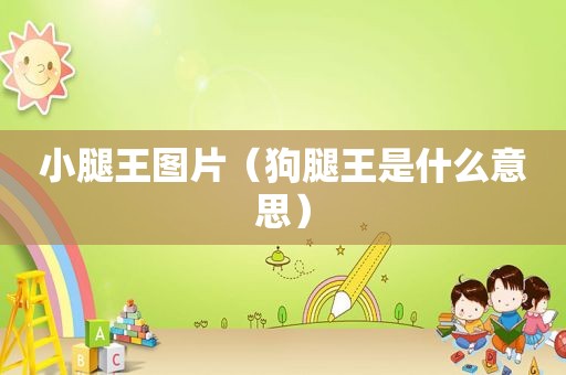 小腿王图片（狗腿王是什么意思）
