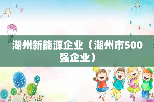 湖州新能源企业（湖州市500强企业）