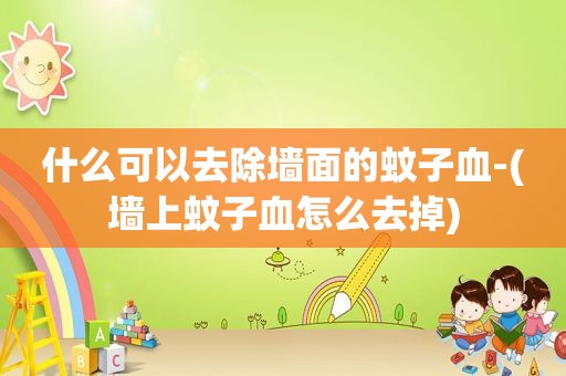 什么可以去除墙面的蚊子血-(墙上蚊子血怎么去掉)