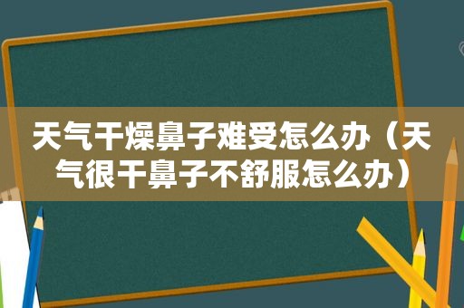 天气干燥鼻子难受怎么办（天气很干鼻子不舒服怎么办）
