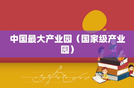 中国最大产业园（国家级产业园）
