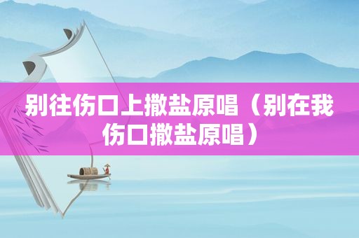 别往伤口上撒盐原唱（别在我伤口撒盐原唱）