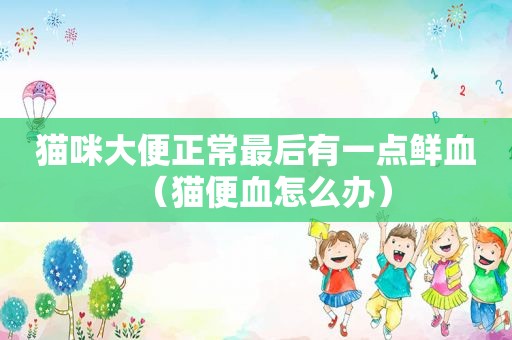 猫咪大便正常最后有一点鲜血（猫便血怎么办）