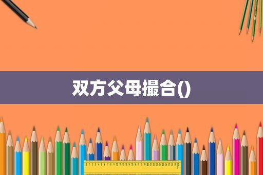双方父母撮合()
