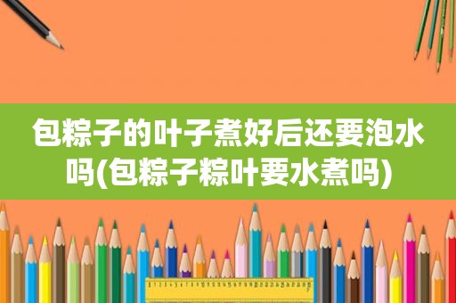 包粽子的叶子煮好后还要泡水吗(包粽子粽叶要水煮吗)